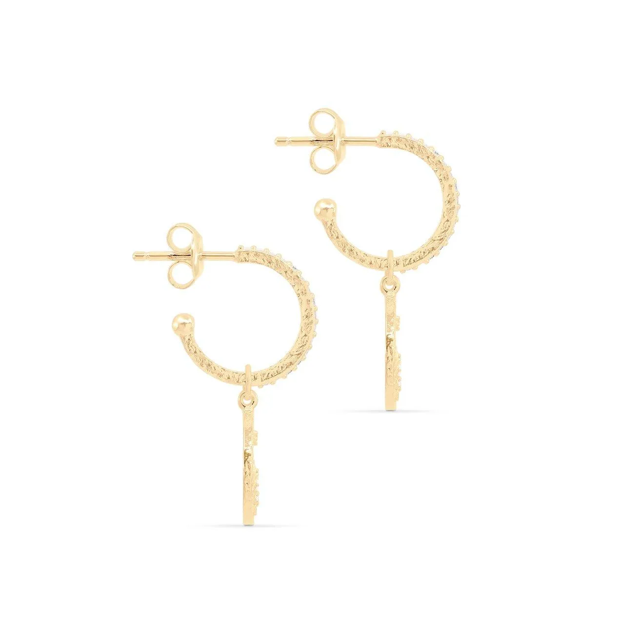 Gold Goddess of Earth Hoops