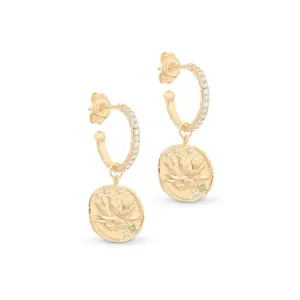 Gold Goddess of Earth Hoops