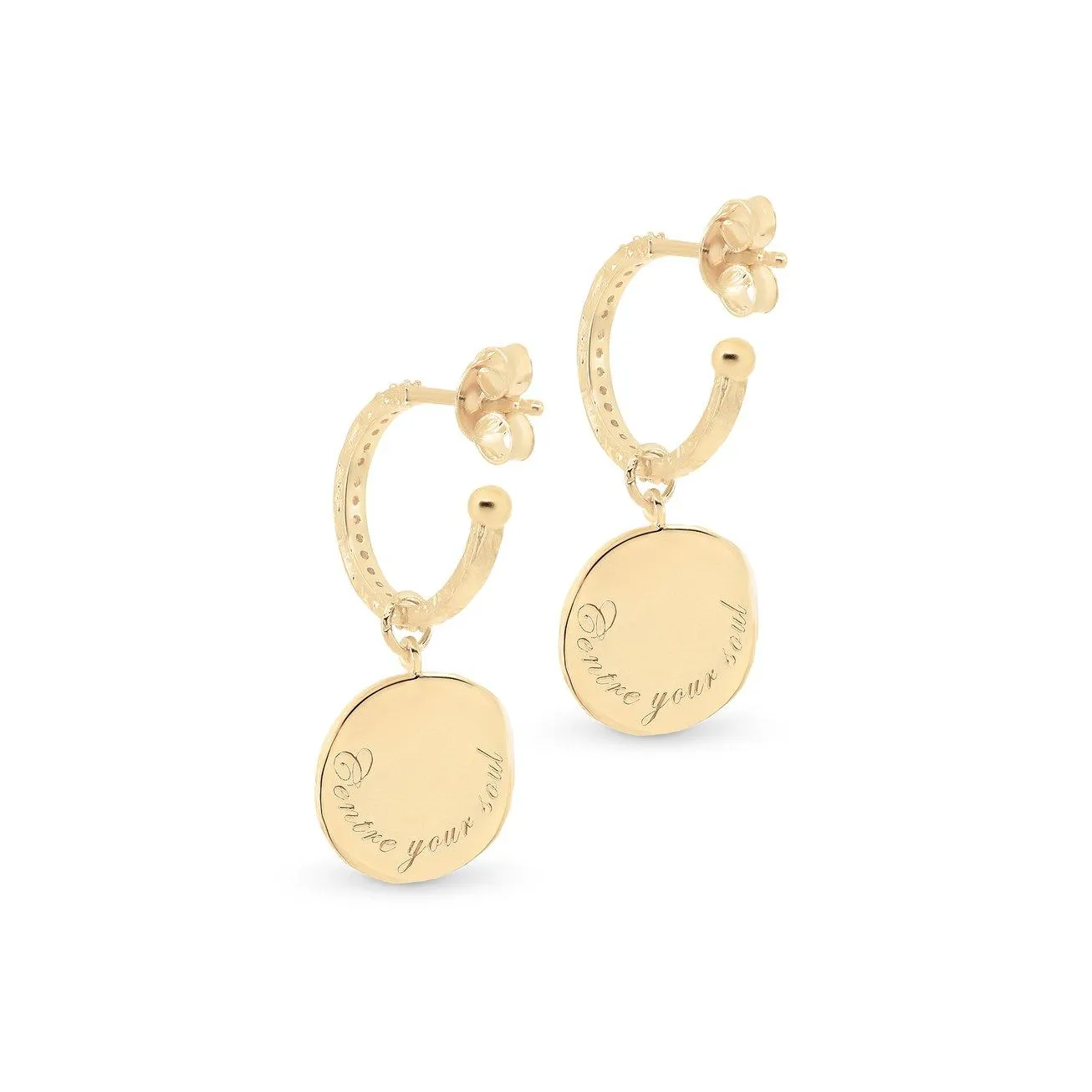 Gold Goddess of Earth Hoops