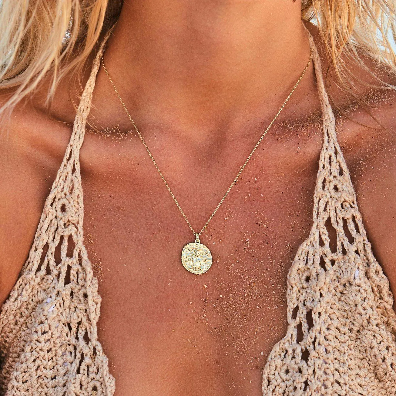 Gold Goddess of Earth Necklace