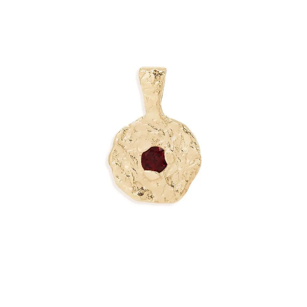 Gold January Birthstone Pendant