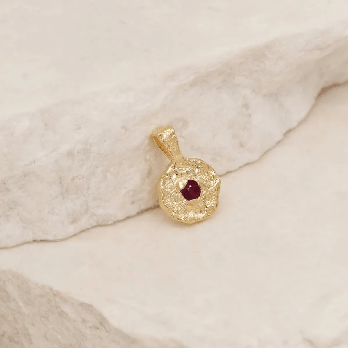 Gold January Birthstone Pendant