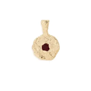 Gold January Birthstone Pendant