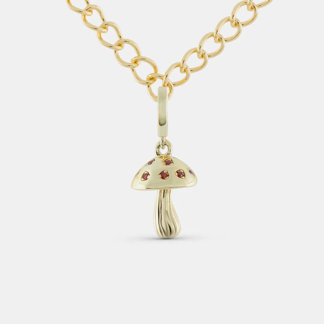 Gold Mushroom Pendant