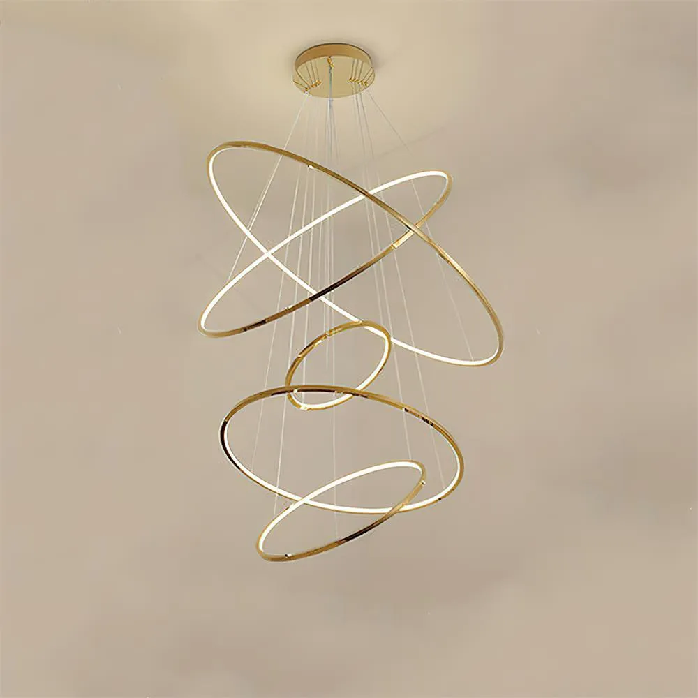 Gold Rings Chandelier