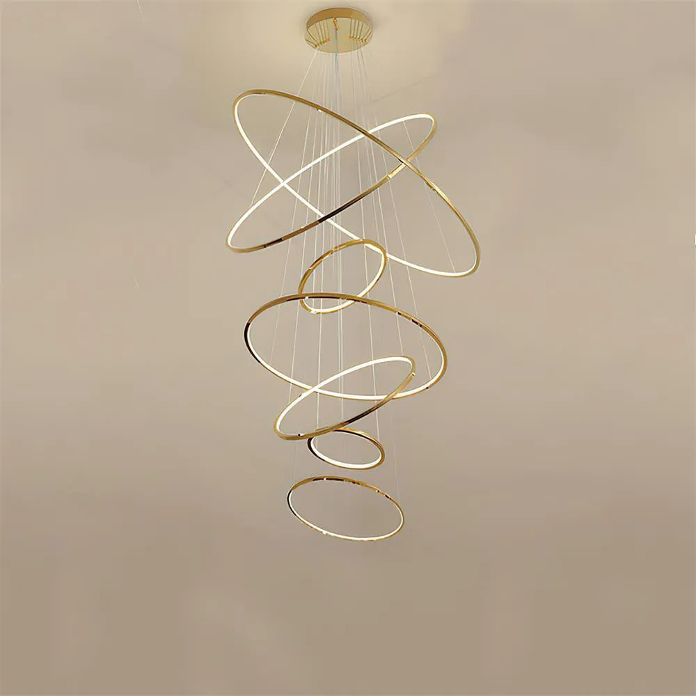 Gold Rings Chandelier