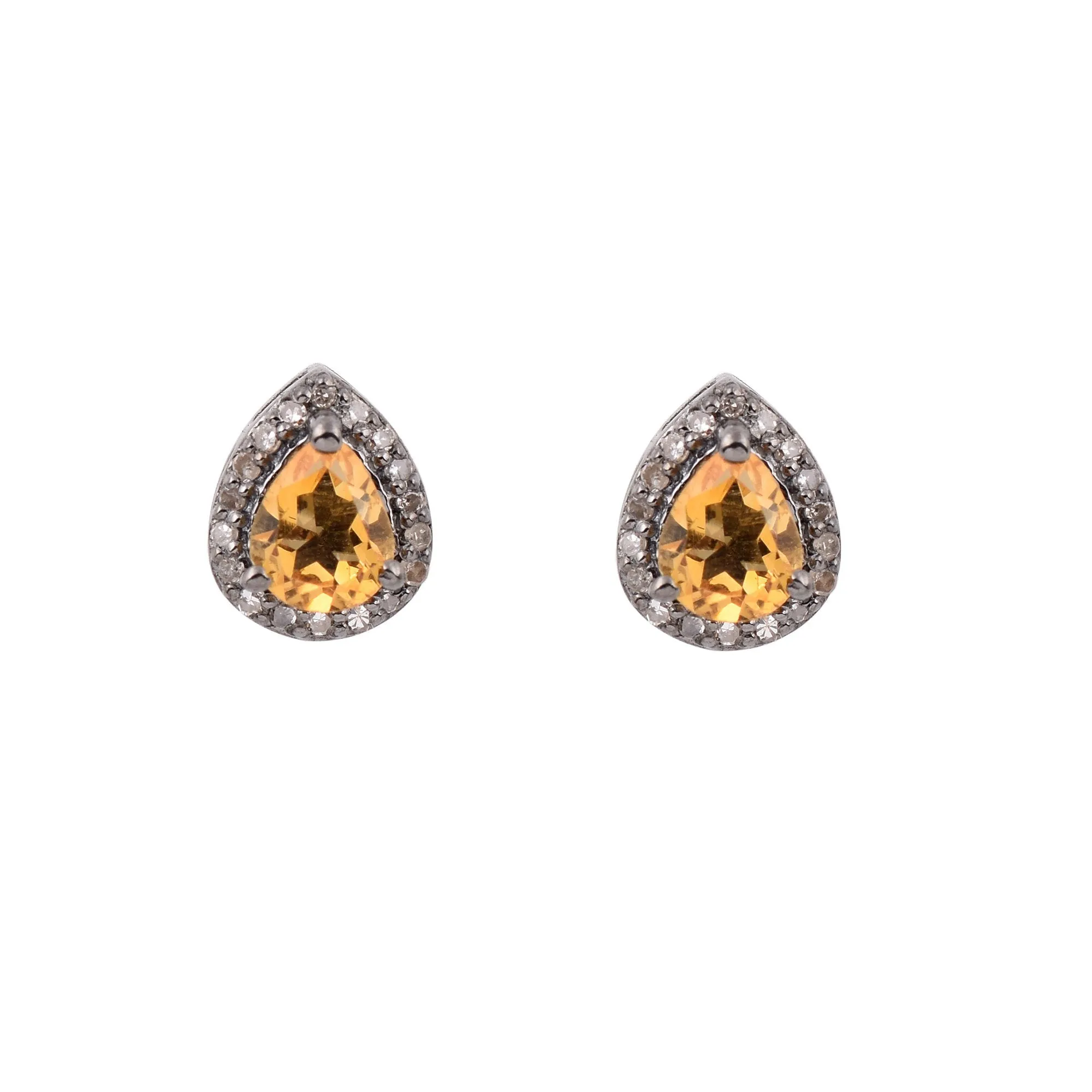 Golden Vibes Citrine Halo Multiwear Earrings