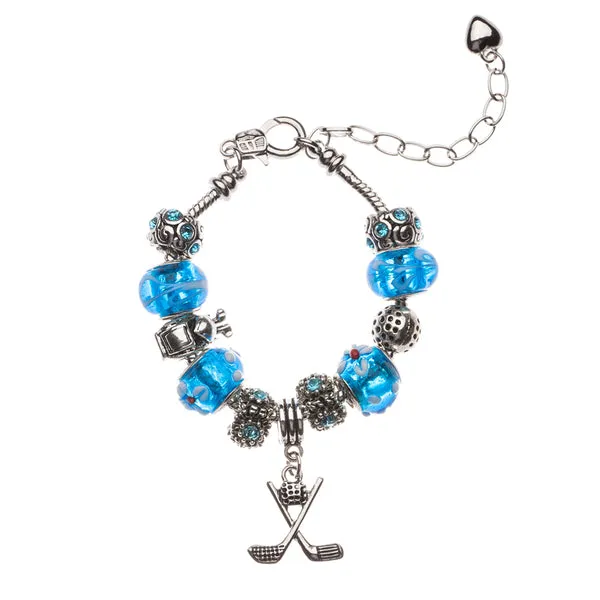 Golf Beaded Charm Bracelet