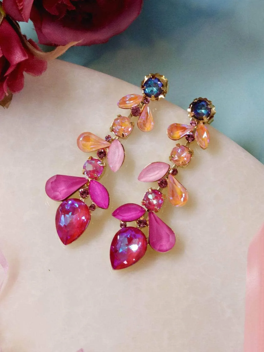 Gradient Drop Earrings Pinkvilla