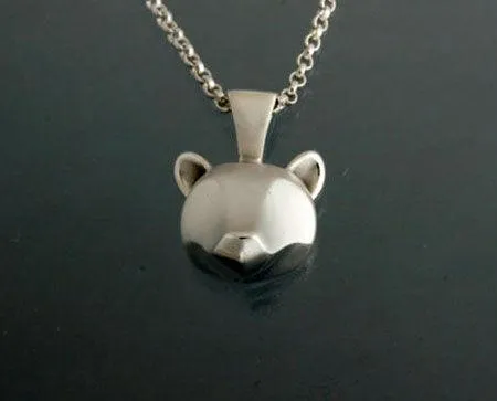 Grizzly Bear Pendant in Sterling Silver