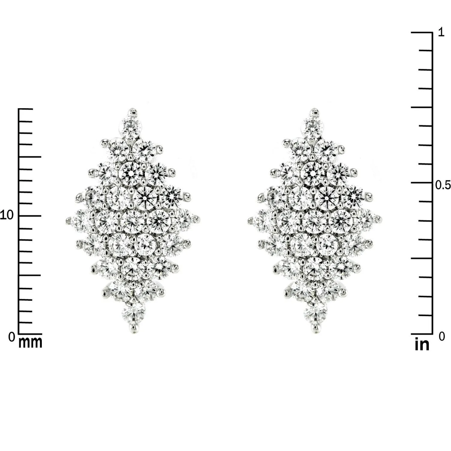 Harlie Cluster CZ Stud Earrings