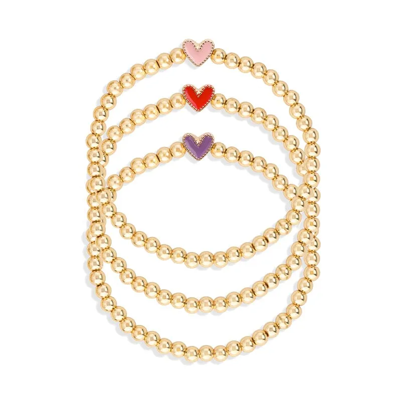 Heart Stretch Bracelet Set (Set of 3)