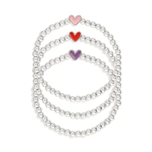 Heart Stretch Bracelet Set (Set of 3)