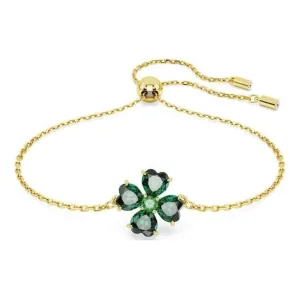 Idyllia Green Gold-tone Plated Clover Bracelet 5666585