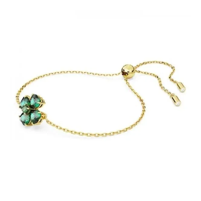 Idyllia Green Gold-tone Plated Clover Bracelet 5666585