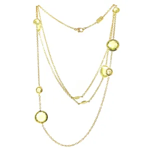 Ippolita Lollitini Rock Candy Golden Citrine Long Necklace in 18k Yellow Gold