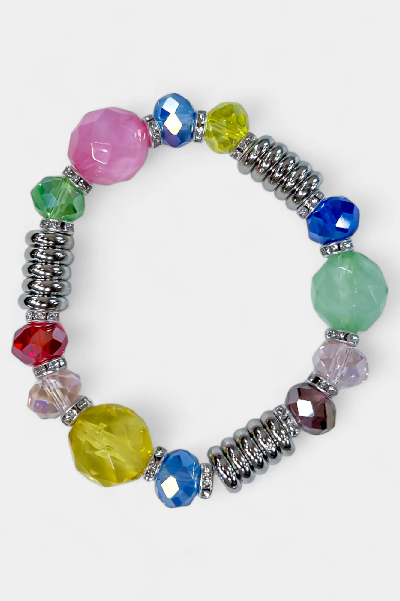 Iridescent Stone Stretch Bracelet