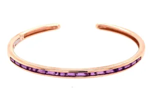 Jane Taylor Baguette Amethyst Cuff Bracelet