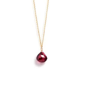 January Garnet Birthstone Pendant Necklace