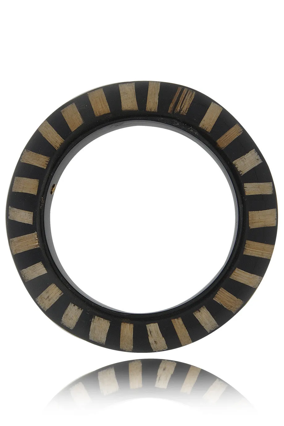 KENNETH JAY LANE ZEBRA Black Resin Bracelet