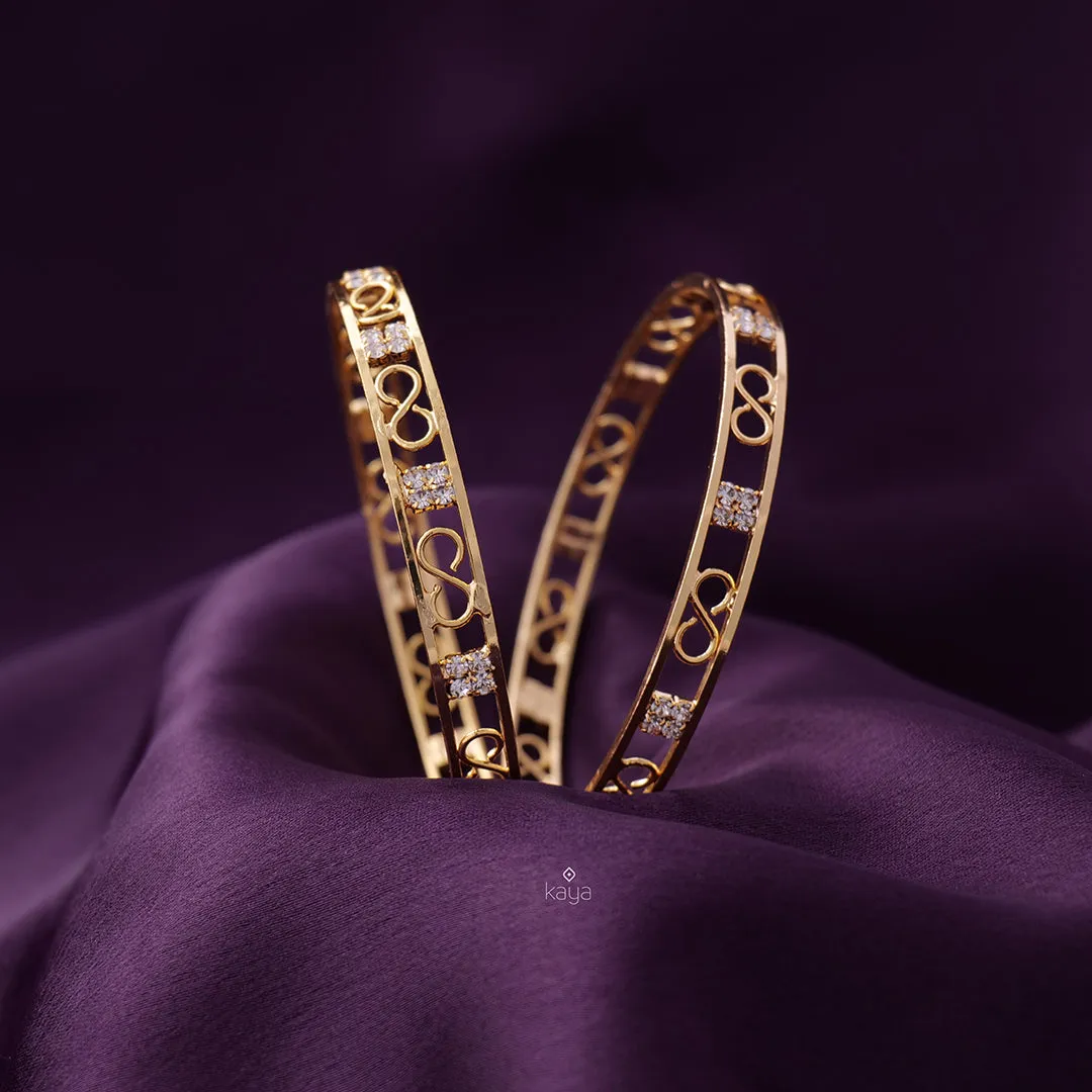 KF101035 - AD stone Bangle (Pair)