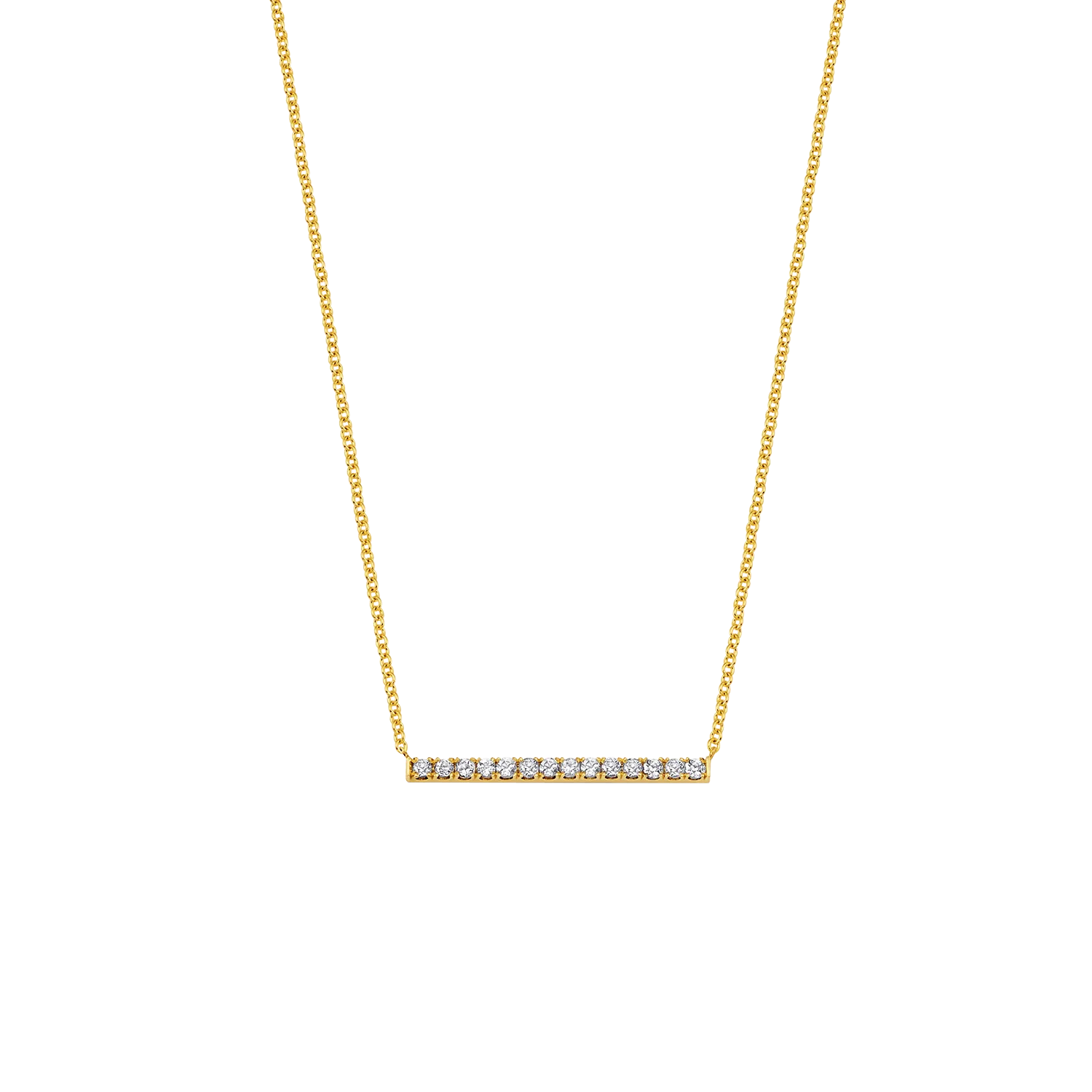 Kids Diamond Pave Bar Necklace