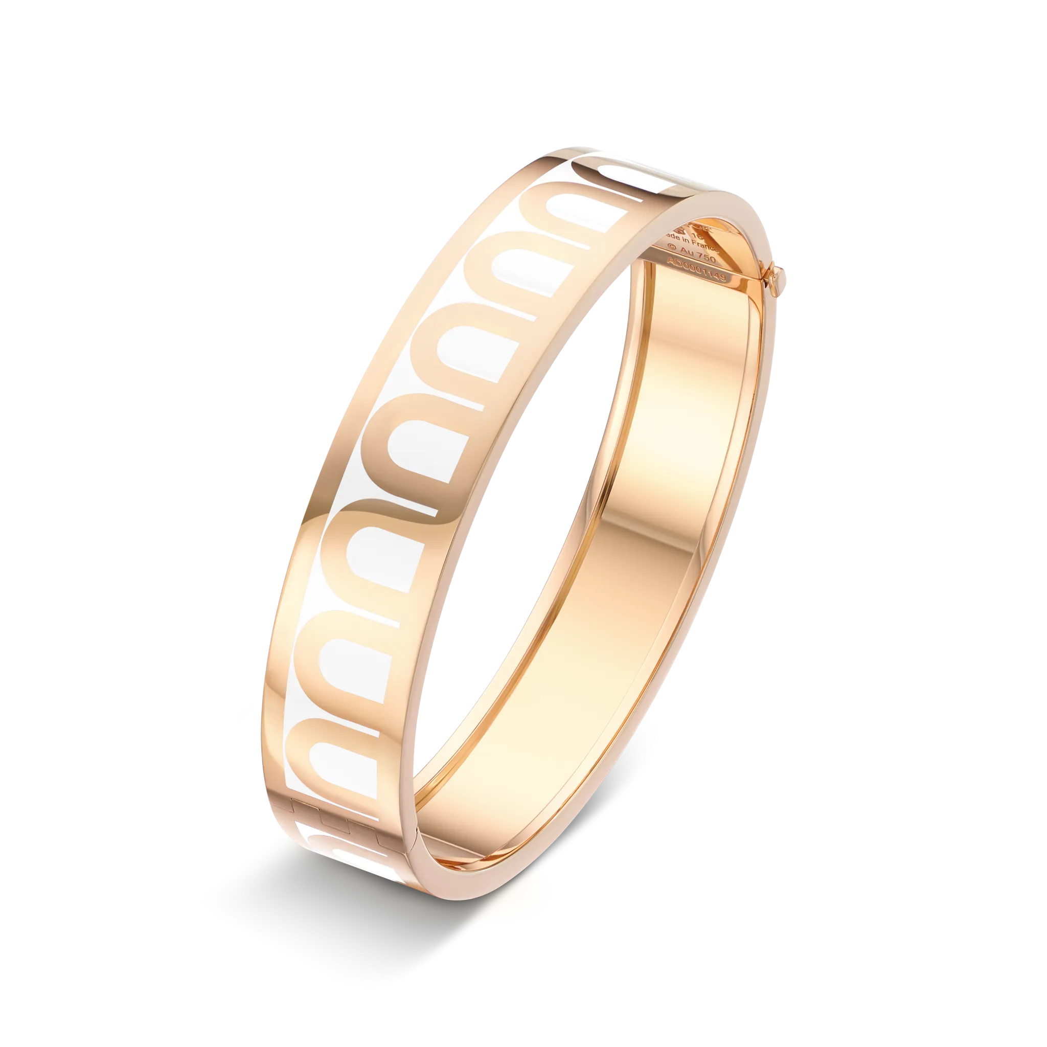 L'Arc de DAVIDOR Bangle GM, 18k Rose Gold with Lacquered Ceramic