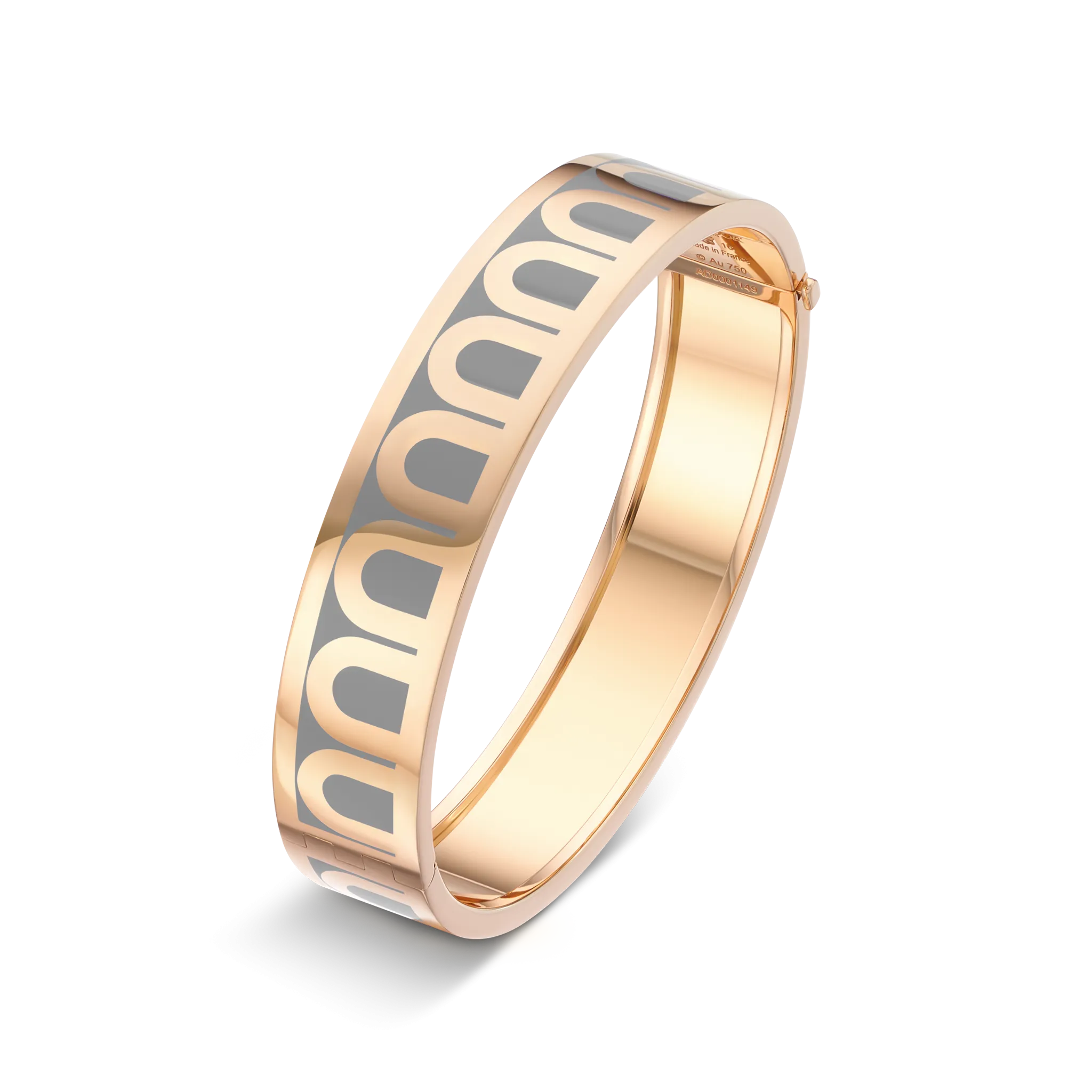 L'Arc de DAVIDOR Bangle GM, 18k Rose Gold with Lacquered Ceramic