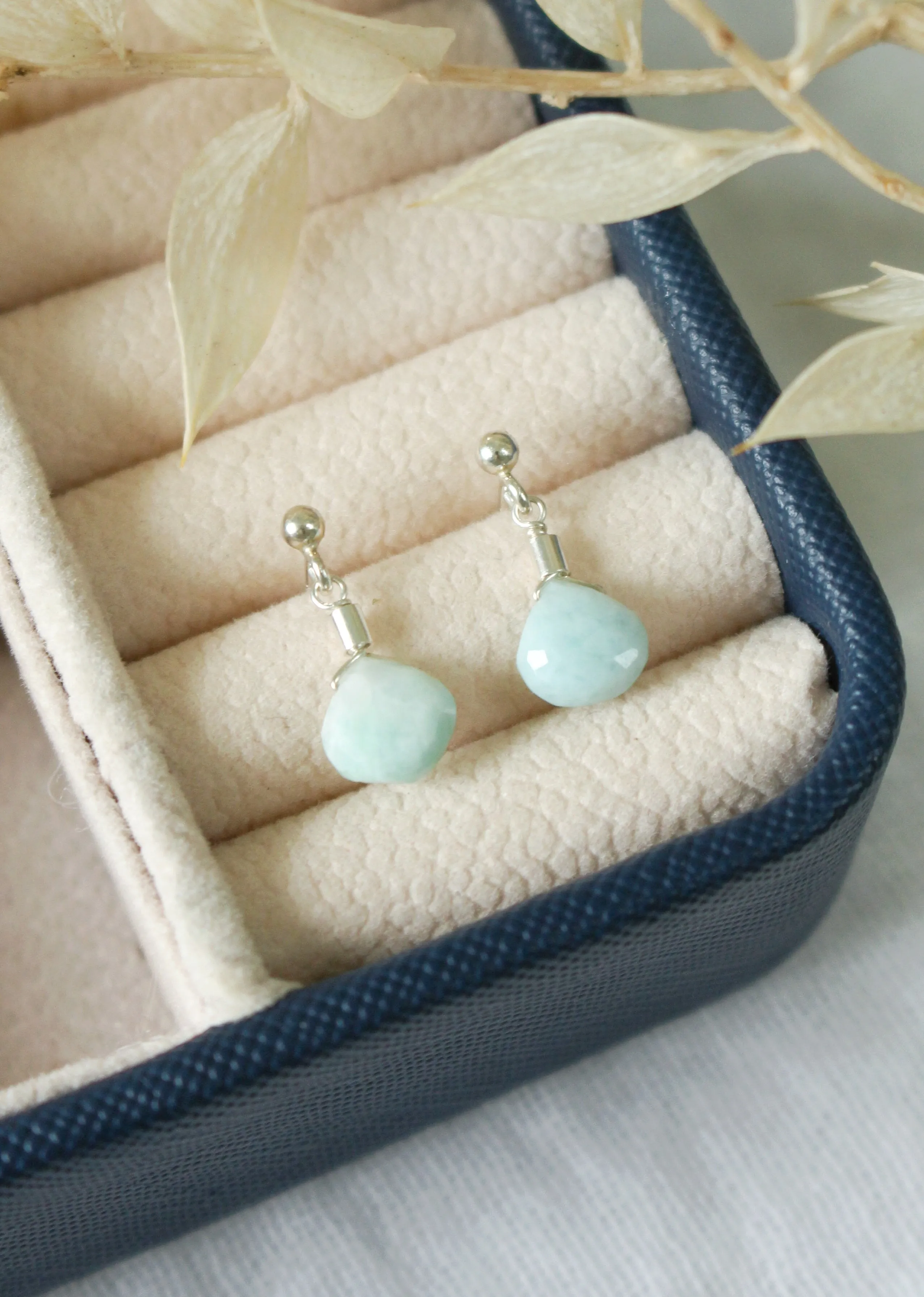 Larimar Stud Earrings