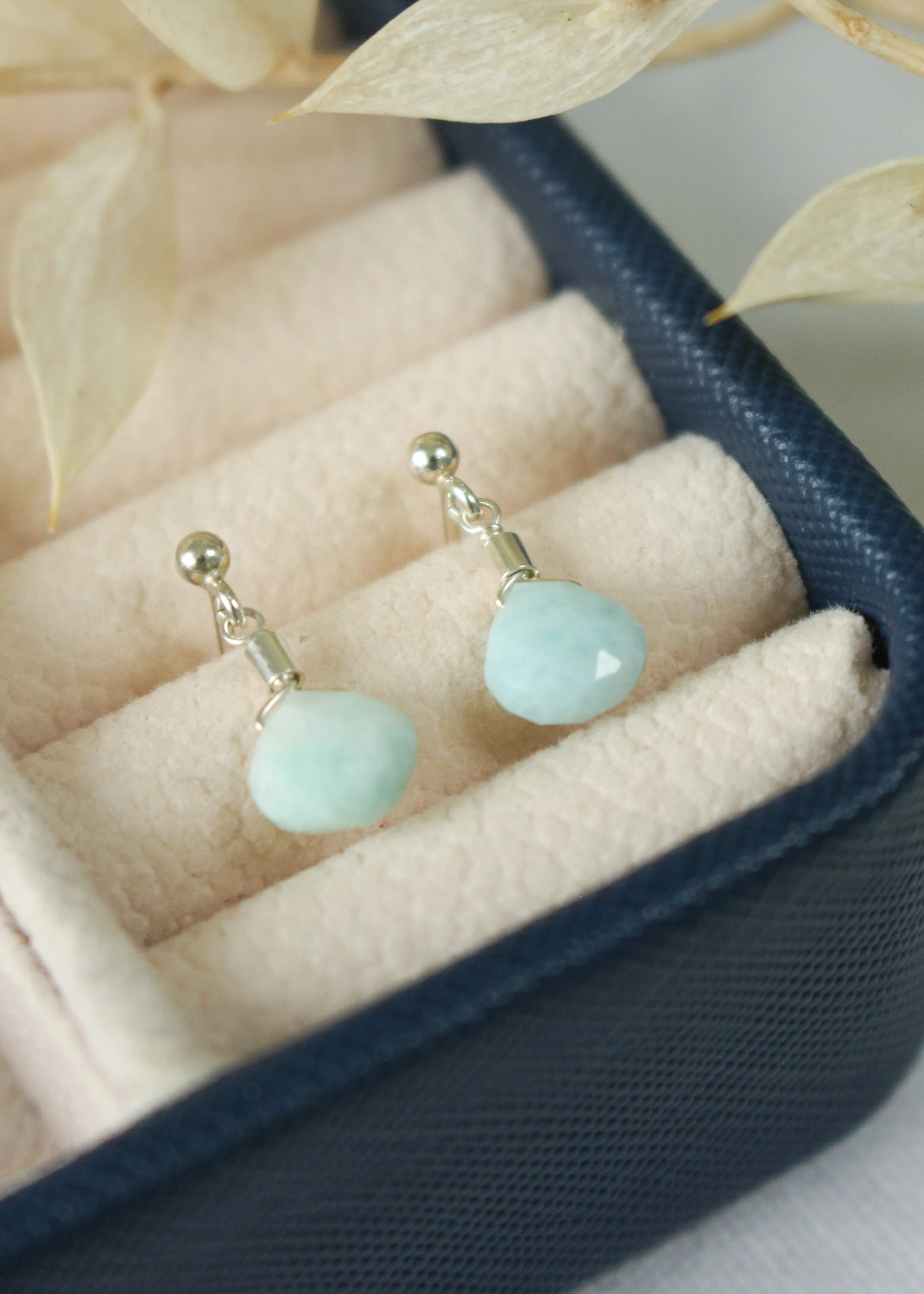 Larimar Stud Earrings