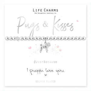 Life Charms Pug and kisses Bracelet