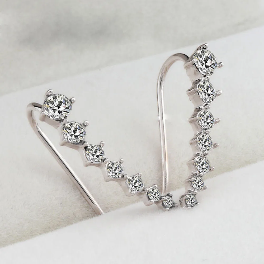 Linear Crystal Earrings