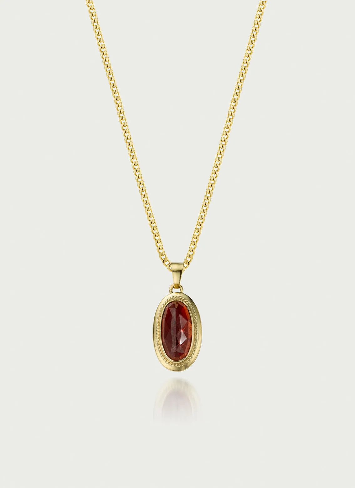 Lowe garnet charm 14k gold