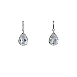 Mandy Pear CZ Drop Earrings