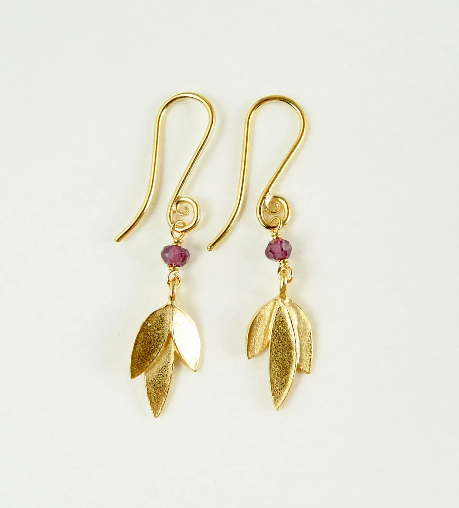 Martha Drop Earrings with Garnet