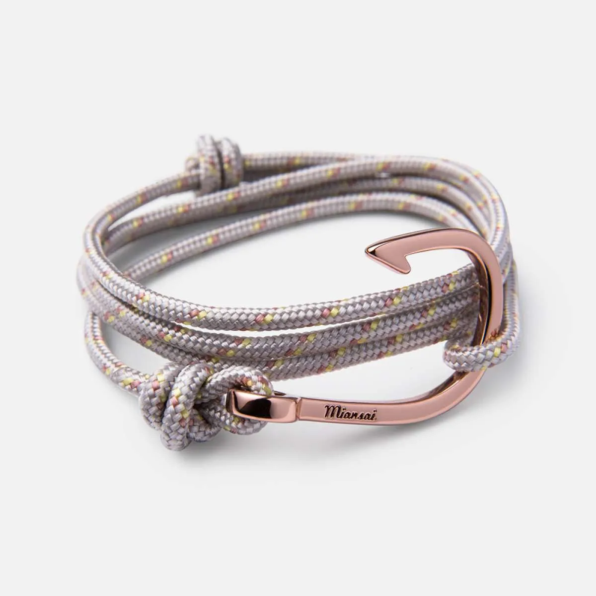 Miansai Hook on Rope Bracelet, Rose Gold Plated