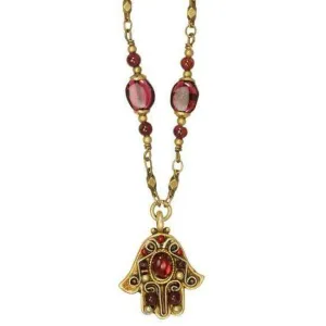 Michal Golan Merlot Hamsa Necklace