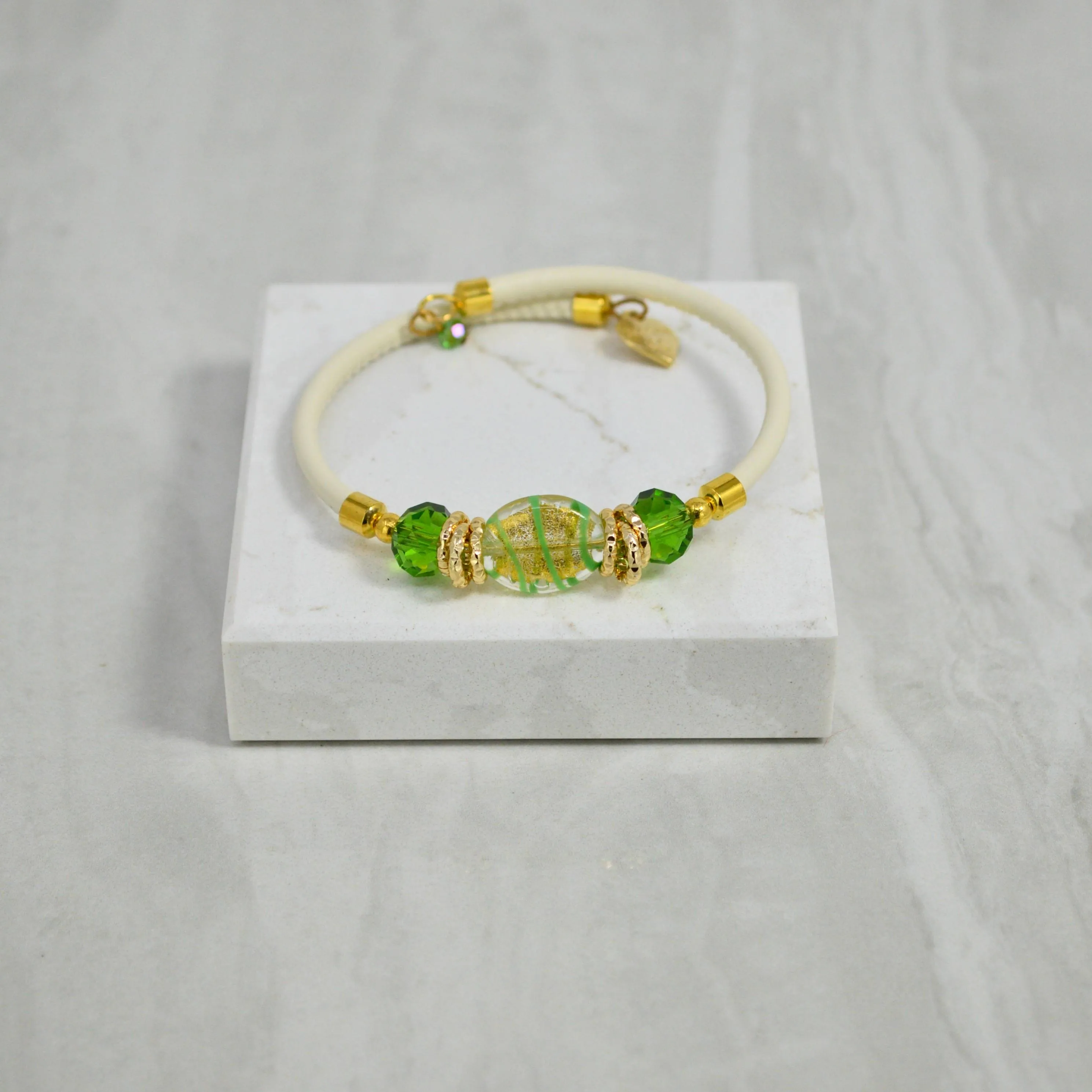 Murano Glass Adelina Beaded Bracelet, Made In Italy