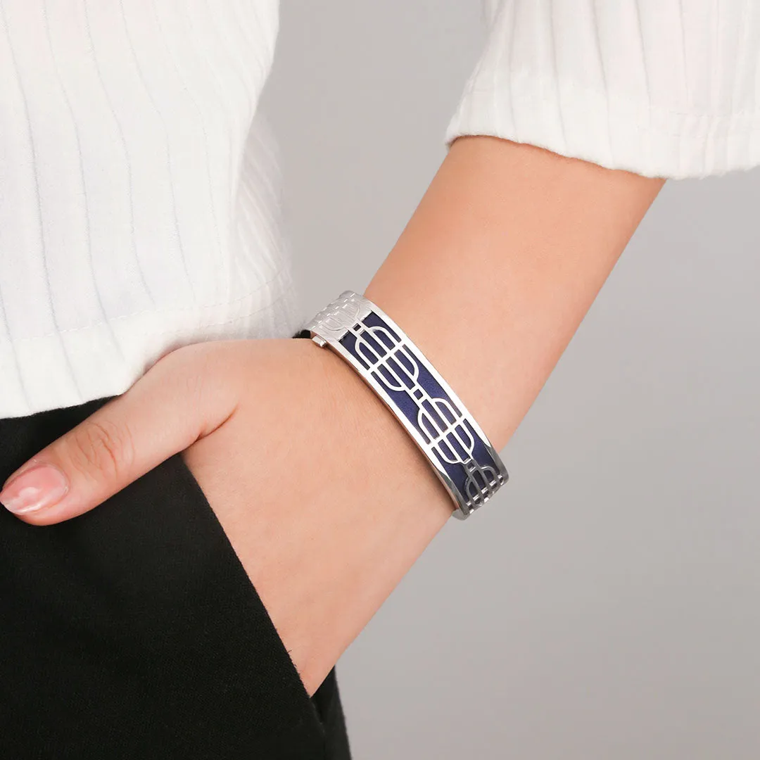 Nanyang Dream Bangle - Midnight Blue - Sterling Silver