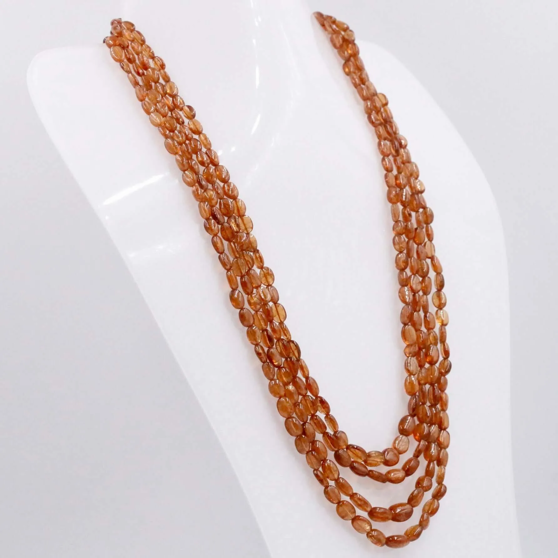 Natural Hessonite Necklace Gemstone Necklace Beaded Necklace Garnet Necklace Orange Necklace Layered Necklace Long Necklace SKU 6143298