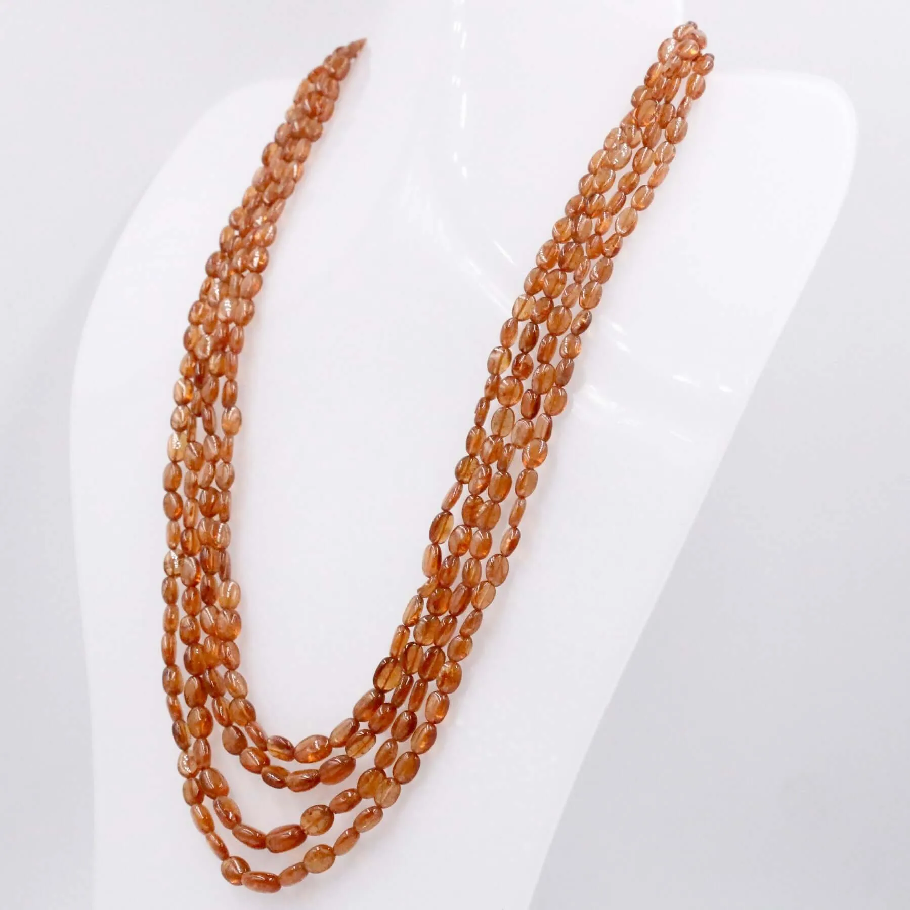 Natural Hessonite Necklace Gemstone Necklace Beaded Necklace Garnet Necklace Orange Necklace Layered Necklace Long Necklace SKU 6143298