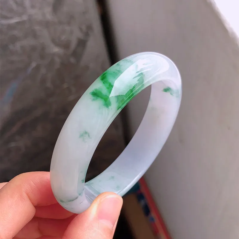 Natural Jade Bangle Jadeite Bangle Internal Diameter 55.6mm NBE059