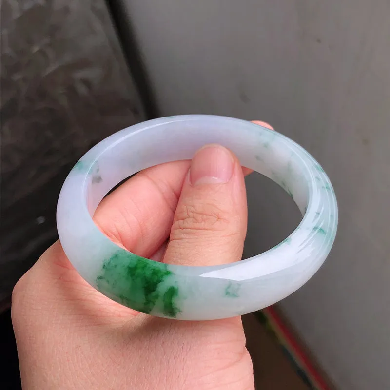 Natural Jade Bangle Jadeite Bangle Internal Diameter 55.6mm NBE059