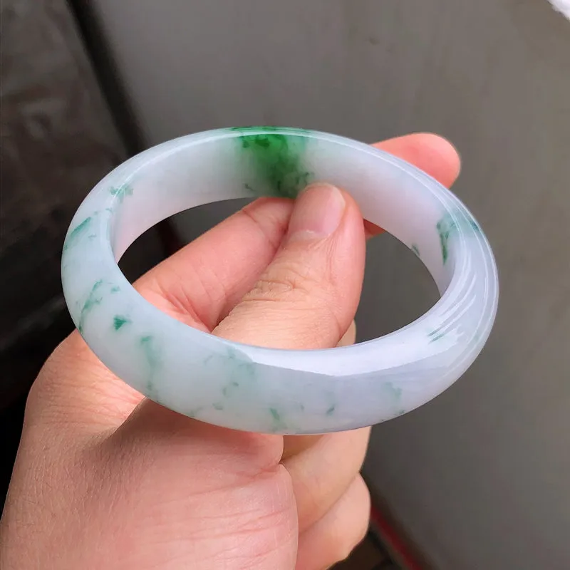 Natural Jade Bangle Jadeite Bangle Internal Diameter 55.6mm NBE059