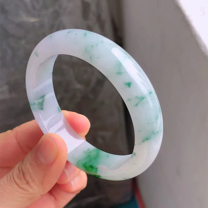 Natural Jade Bangle Jadeite Bangle Internal Diameter 55.6mm NBE059