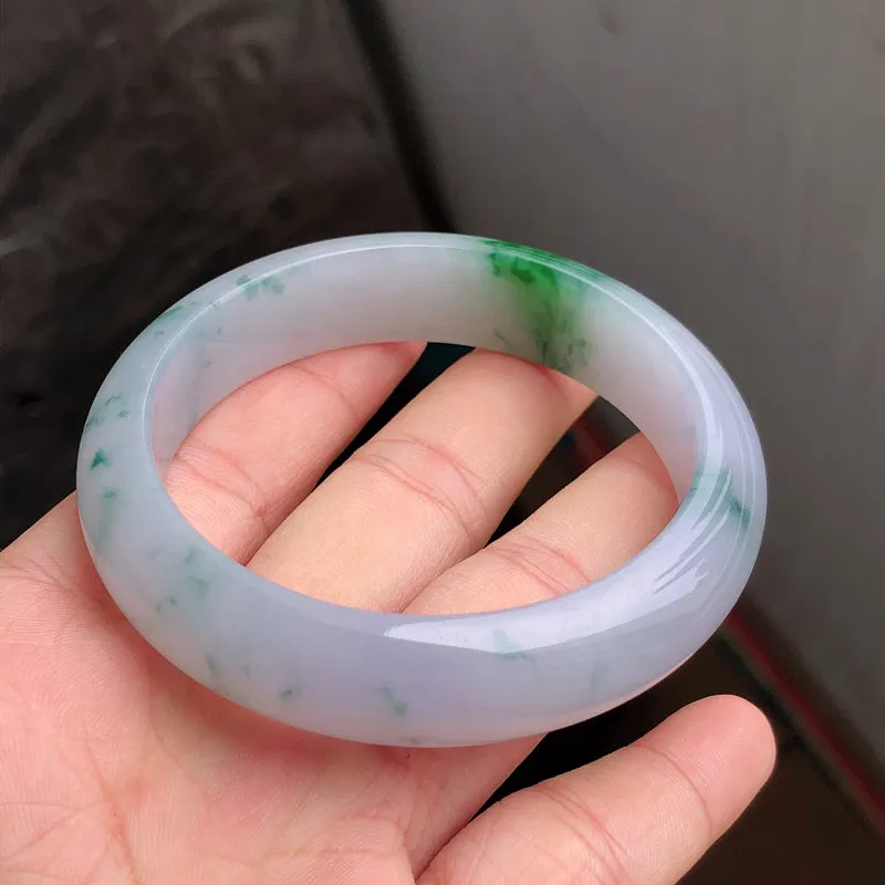 Natural Jade Bangle Jadeite Bangle Internal Diameter 55.6mm NBE059