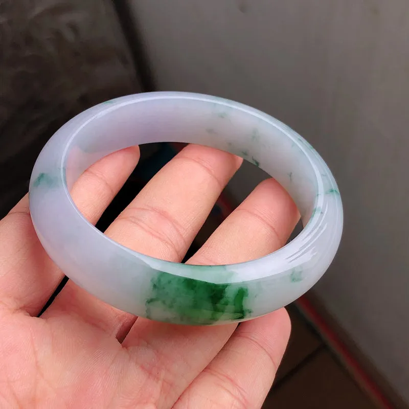 Natural Jade Bangle Jadeite Bangle Internal Diameter 55.6mm NBE059