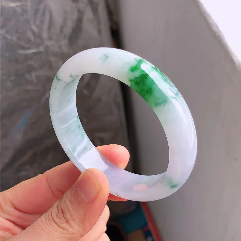 Natural Jade Bangle Jadeite Bangle Internal Diameter 55.6mm NBE059