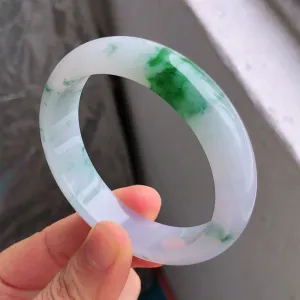 Natural Jade Bangle Jadeite Bangle Internal Diameter 55.6mm NBE059