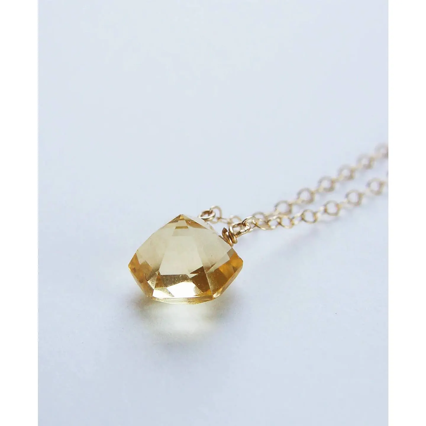 NEW! Citrine Pyramid 14k Gold Filled Necklace by Friedasophie